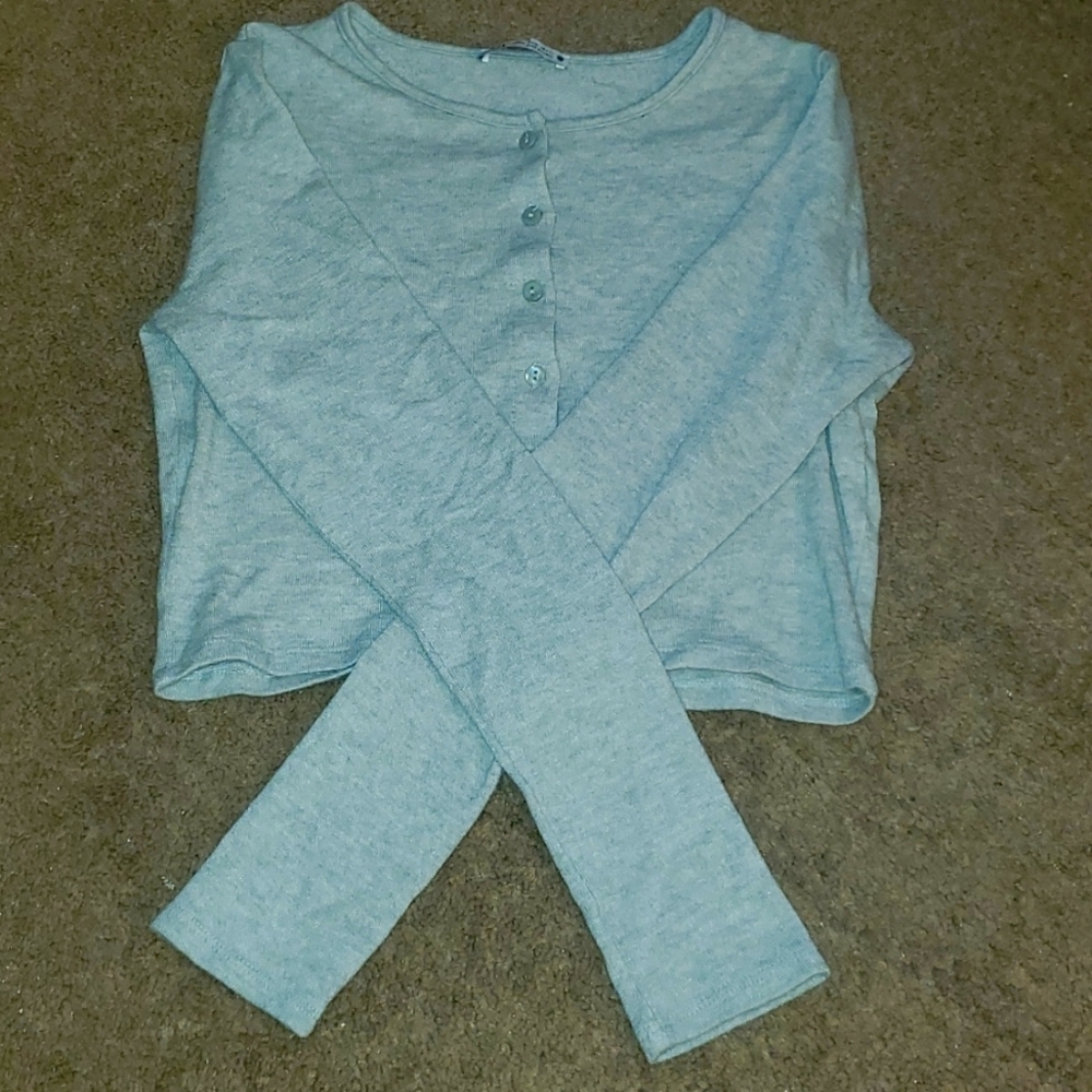 Zara Medium Grey Cropped Cardigan